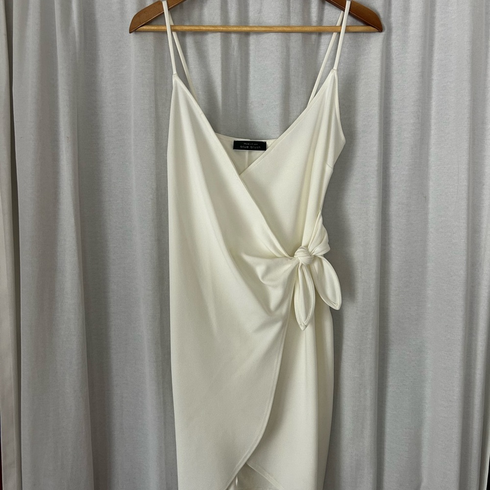 Blue Blush Ivory Asymmetrical Dress